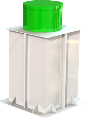 Кессон пластиковый Био-С 10 (1000х2000) квадратный