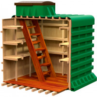 Пластиковый погреб TORTILA 4.0 WOOD 3500х2400х2600 